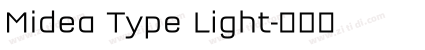 Midea Type Light字体转换